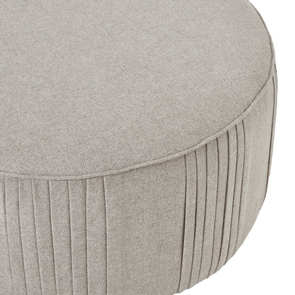 Lily Swivel Ottoman in Oatmeal Twill – Luxury Designer Furniture, perfect for modern interiors and premium home furnishings.