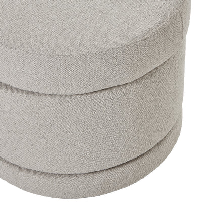 Aspen Swivel Ottoman – Luxury and Designer Furniture, plush neutral upholstery, modern footrest and storage, premium home furnishings.