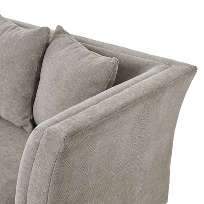 Vesper Taupe Cushion Back Three Seater Sofa – Luxury Furniture, Modern Design, Premium Home Decor by [Vendor].
