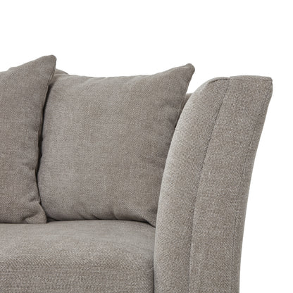 Vesper Taupe Three Seater Sofa – Luxury Designer Modern Furniture, Premium Taupe Cushion Back by [Vendor Name]