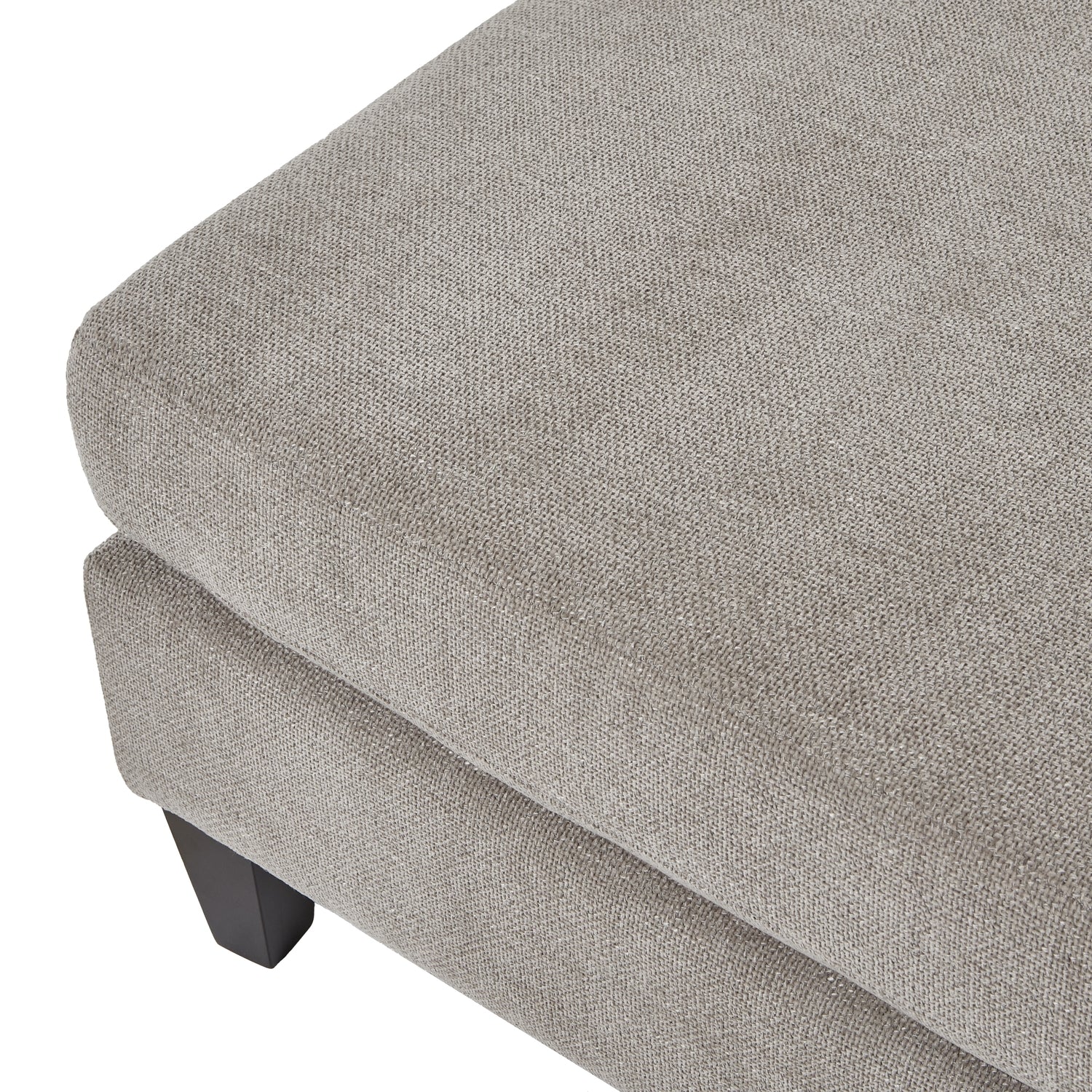 Vesper Taupe Ottoman Foot Stool - Luxury Furniture with velvet-like fabric, part of our Designer and Modern Furniture Collection.