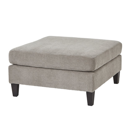 Luxury Vesper Taupe Ottoman Foot Stool – Designer Modern Furniture, Premium Home Decor, Curated Collection with velvet-like fabric.