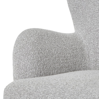 Close-up of the Greige Hui Large Armchair, featuring luxurious textured upholstery and modern design for high-end home decor.