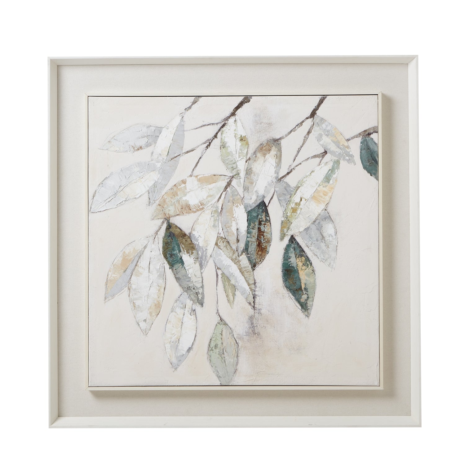 Dolce Mottle Leaf Framed Painting on Canvas - Luxury Designer Furniture, Premium Modern Decor, Curated Art for High-End Interiors