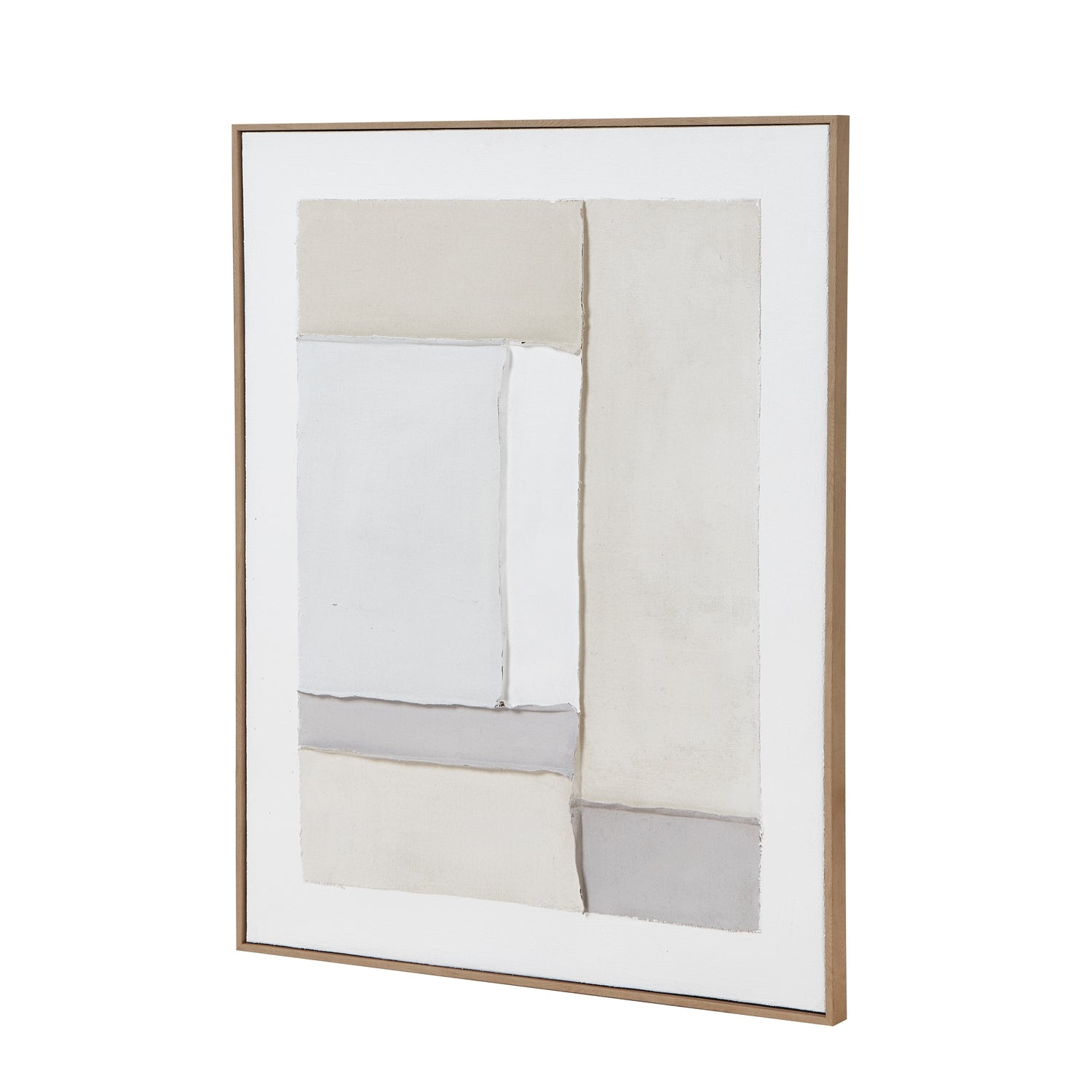 Contempo Beta Framed Painting On Canvas - Modern abstract art for premium home decor. Luxury designer furniture piece in neutral tones.
