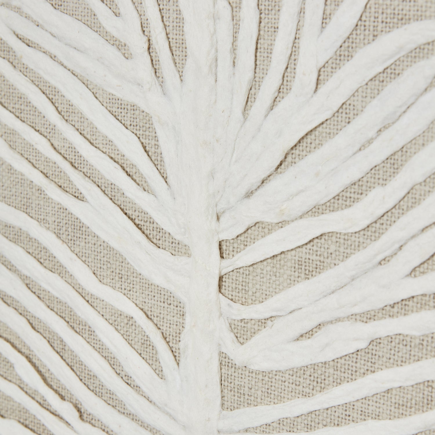 Large plume white feather art in a beaded frame - Luxury furniture for modern high-end home decor