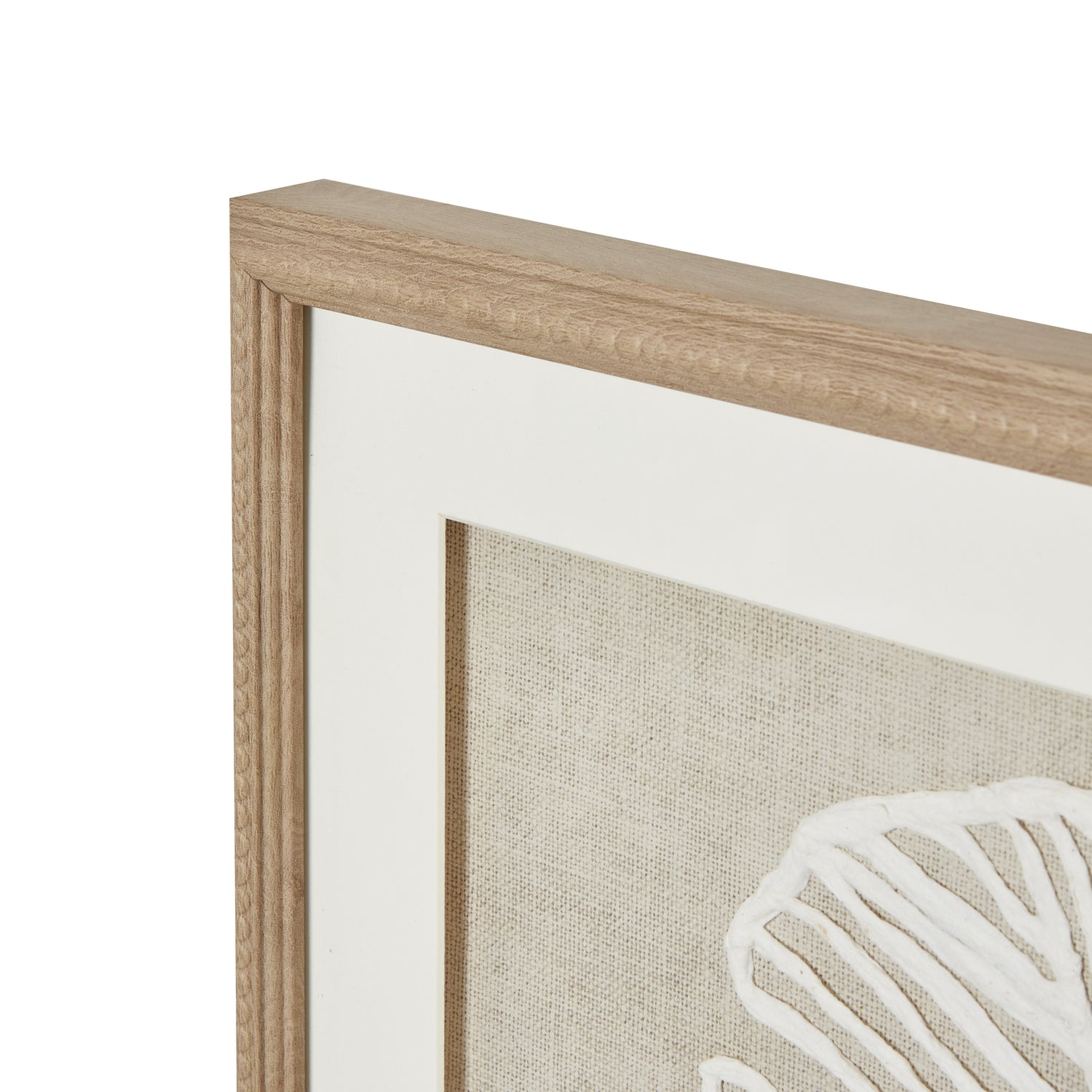 Luxury Furniture: Large Plume White Feather Art in Beaded Frame, Designer Wall Decor, Modern and Premium Home Furnishings.