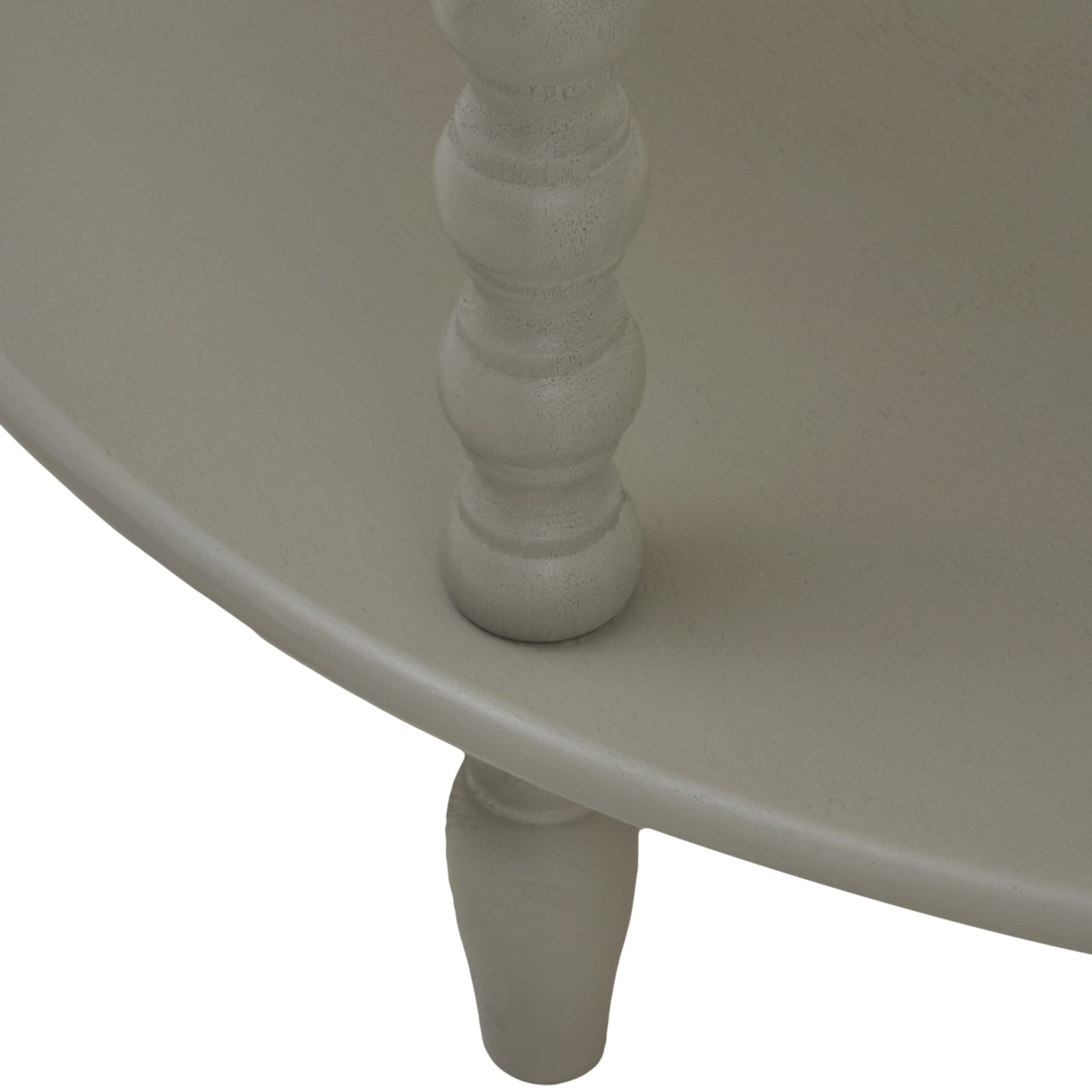 Close-up of The Camden Collection Half Moon 3 Tier Table showcasing luxury, designer modern furniture craftsmanship.