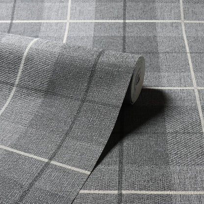 Country Tartan Charcoal Wallpaper image 2