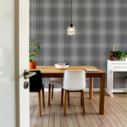 Country Tartan Charcoal Wallpaper image 3