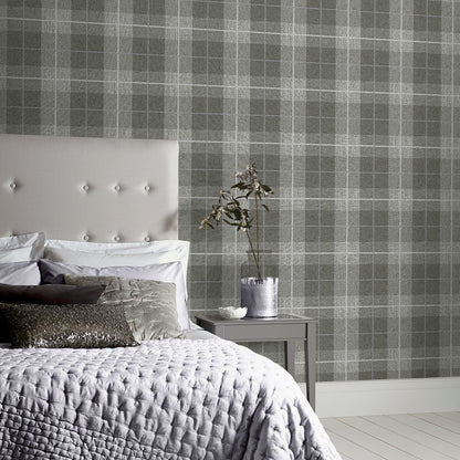 Country Tartan Charcoal Wallpaper image 5