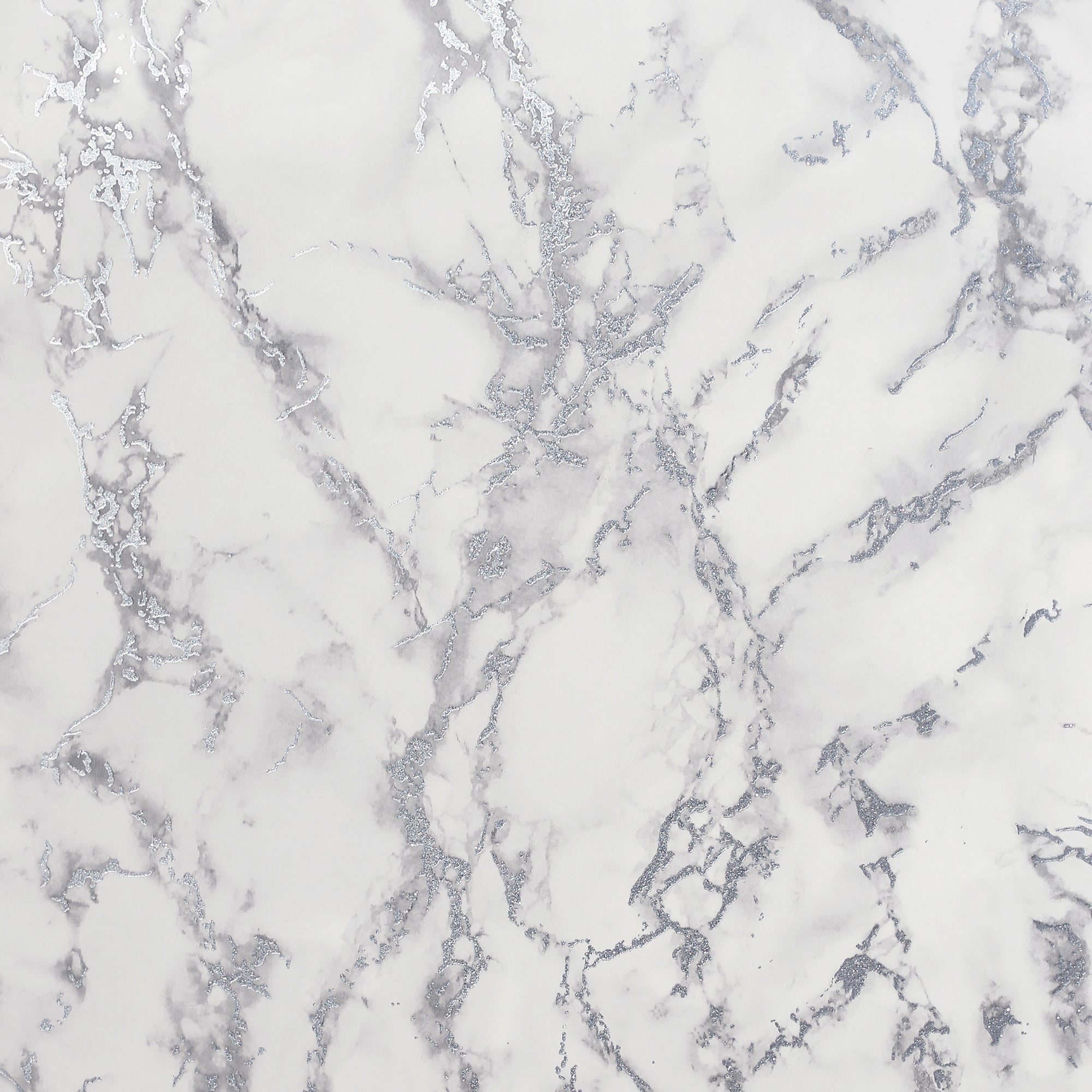 Carrara Marble Silver Wallpaper image