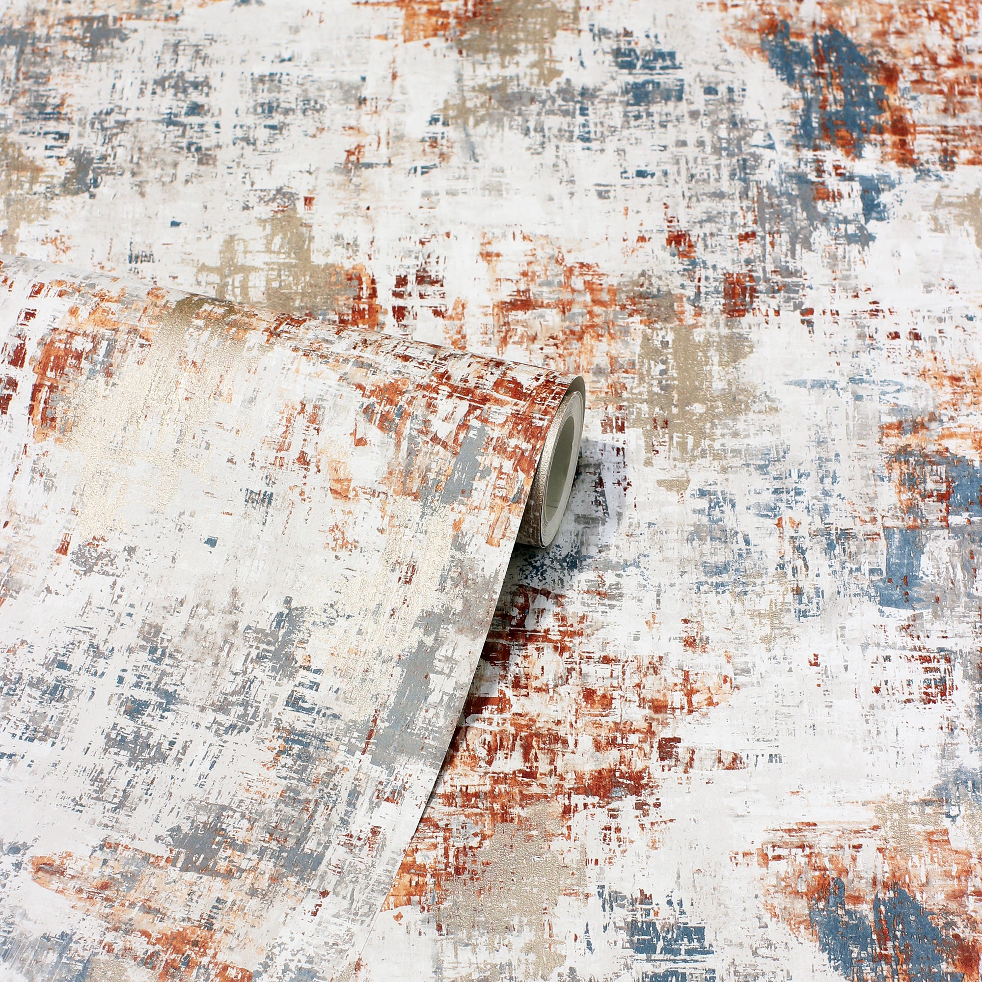 Abstract Texture Copper Navy Wallpaper image 2