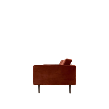 Wind Sofa 2-seater by Broste Copenhagen - Luxury designer furniture in caramel cafe fabric, modern Scandinavian home decor piece.
