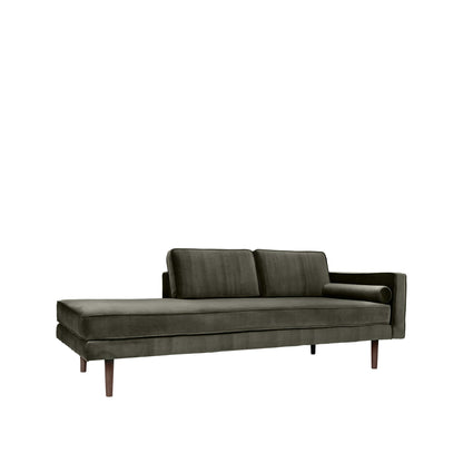 Luxury Wind Chaise Lounge Right Sided in Grape Leaf Green – Designer Furniture by Broste Copenhagen for Modern and Premium Home Decor.