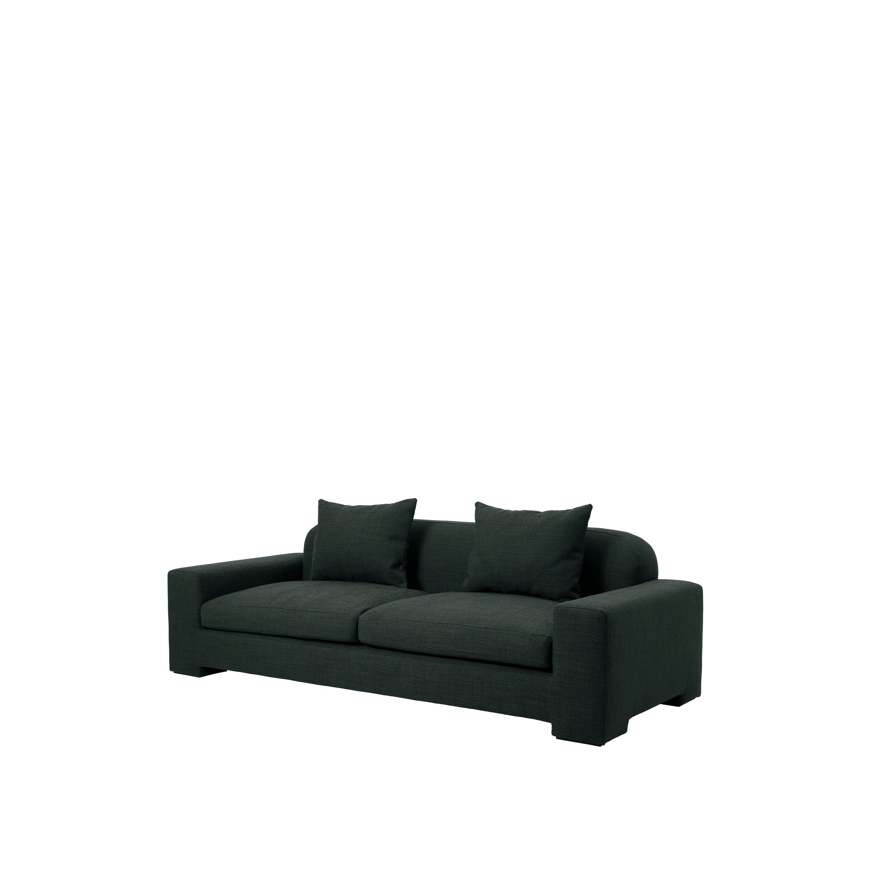 Bay Sofa 3-seater in Green Melange fabric – Luxury Furniture for Modern Homes, Designer Sofa in Premium Curated Collection
