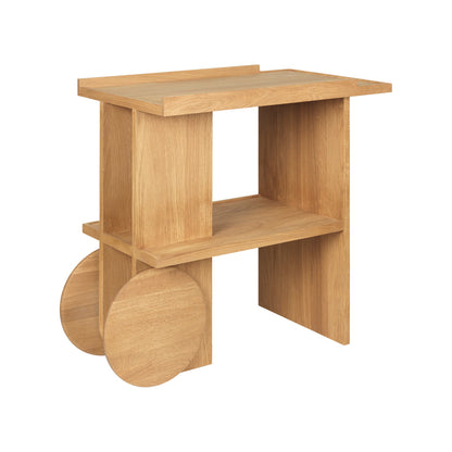 Axis Side Table – Luxury designer furniture in warm lacquered oak, featuring geometric forms; premium modern decor by [Vendor]