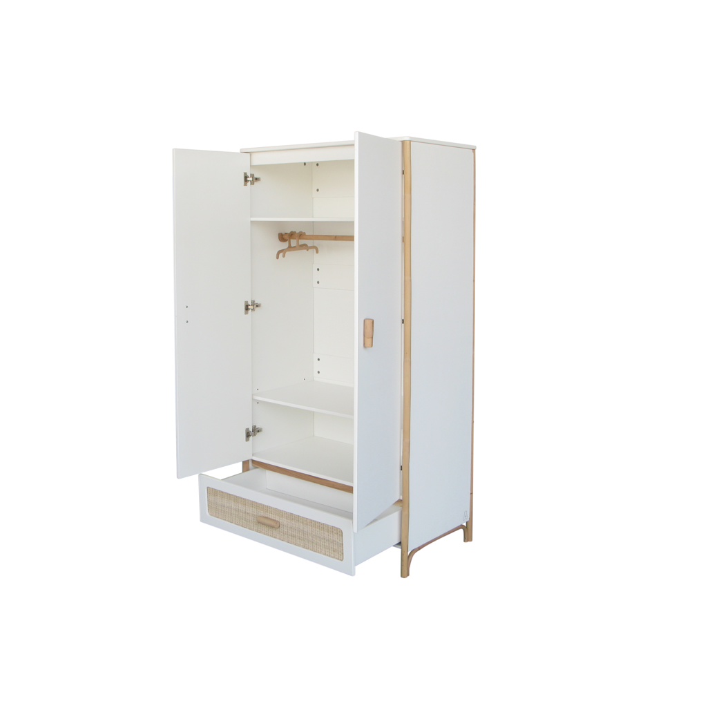 Oceania Wardrobe Rattan Cannes - Neige image 2