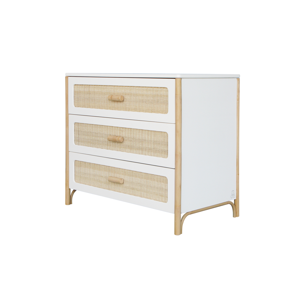 Oceania Rattan Cannes Chest of drawer - Neige image 1