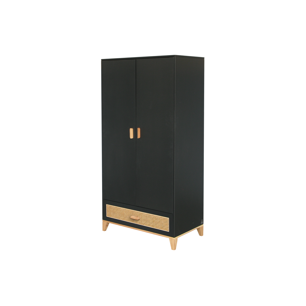 Nami Wardrobe Rattan - Onyx image 1