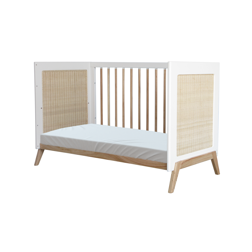 Marelia Evolutive Bed Rattan 60 x 120 - Neige image 6