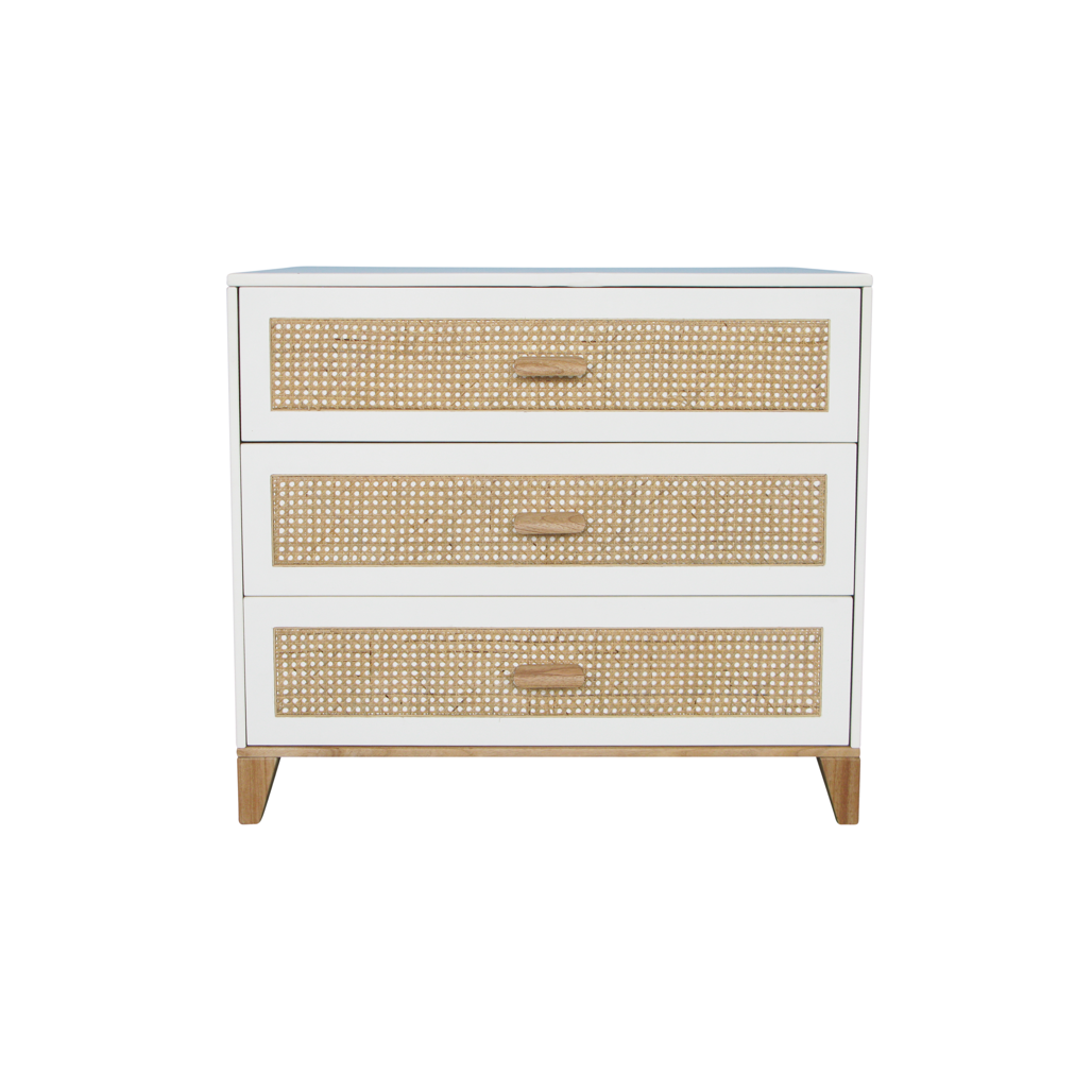 Nami Rattan Chest of Drawer - Neige image 1
