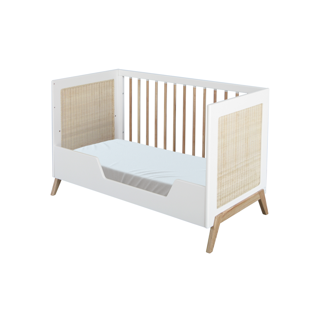 Marelia Evolutive Bed Rattan 60 x 120 - Neige image 8