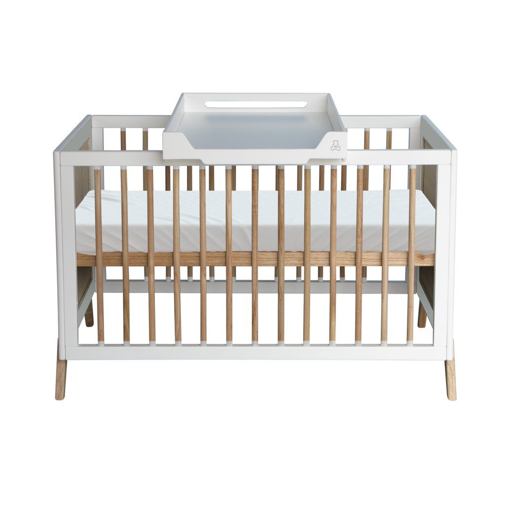Marelia Evolutive Bed Rattan 60 x 120 - Neige image 5
