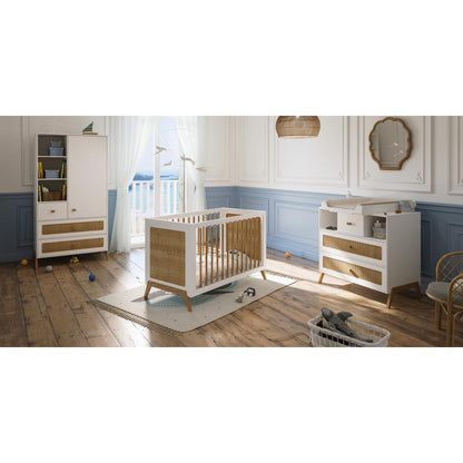 Marelia Evolutive Bed Rattan 60 x 120 - Neige image 11