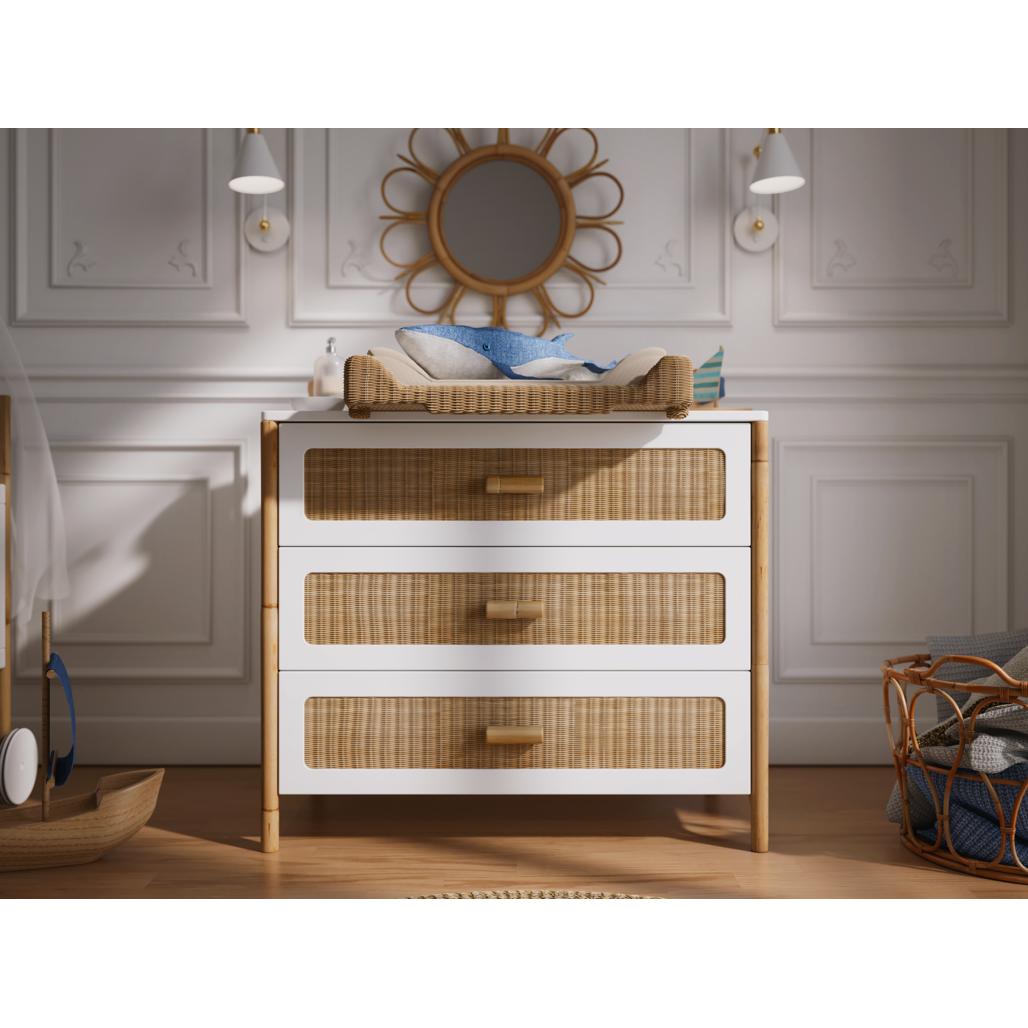 Oceania Rattan Cannes Chest of drawer - Neige image 8
