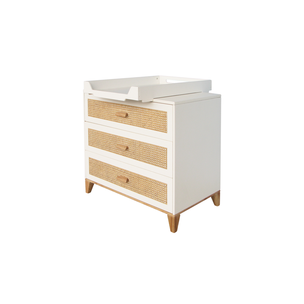 Nami Rattan Chest of Drawer - Neige image 4