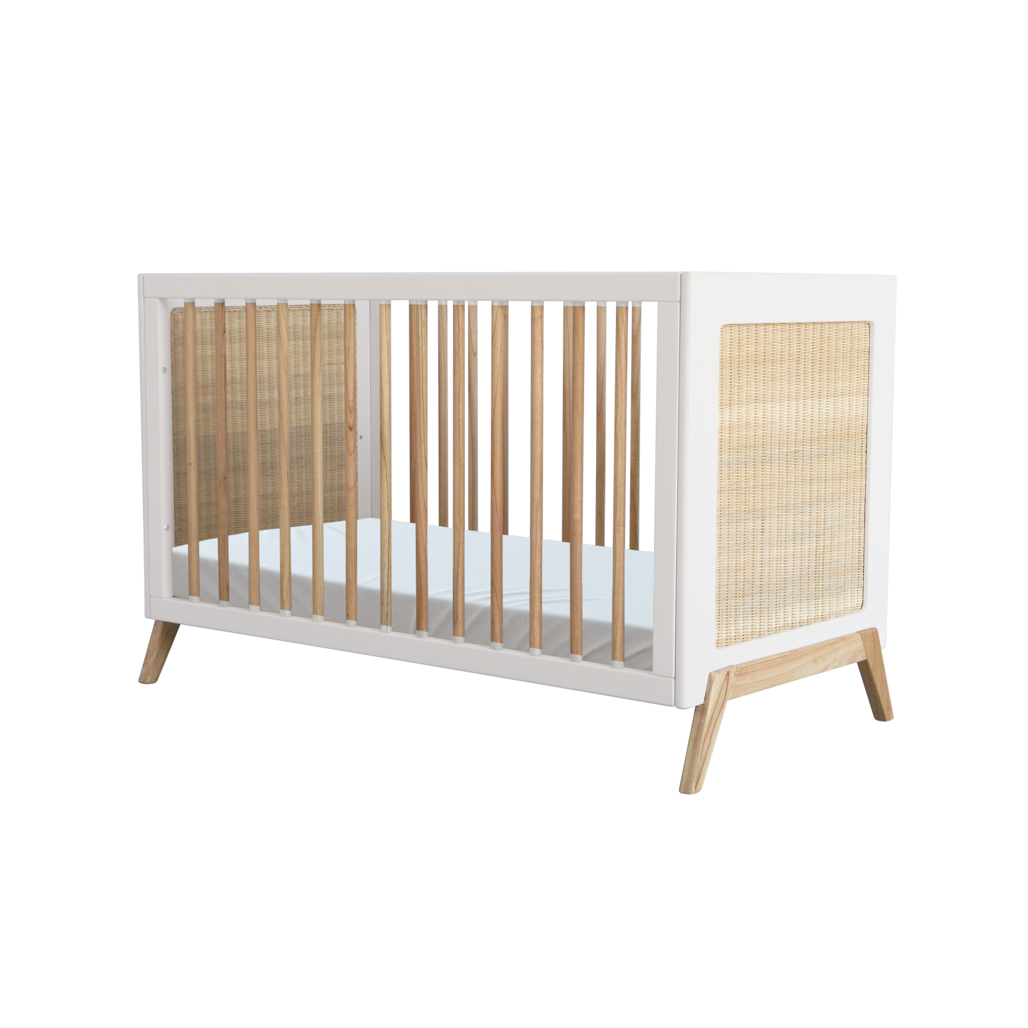 Marelia Evolutive Bed Rattan 60 x 120 - Neige image 10