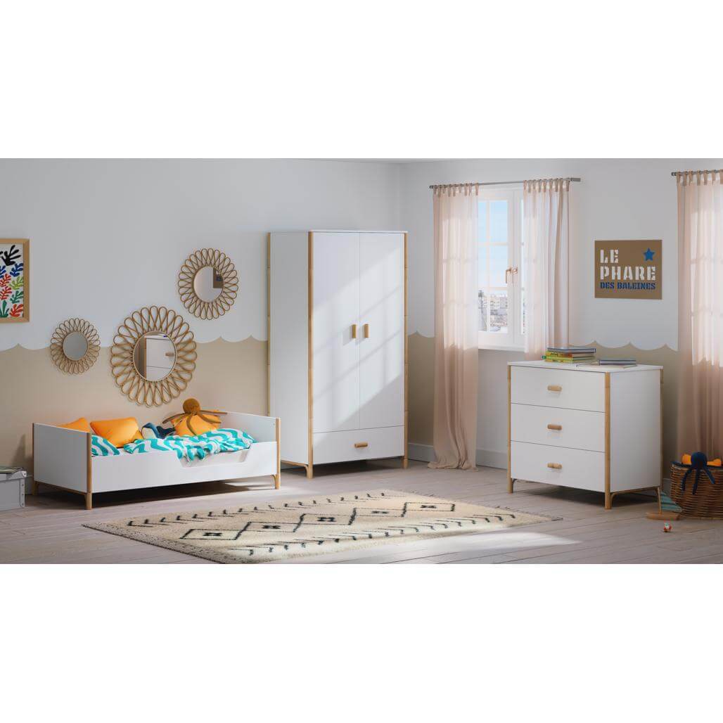 Oceane Wardrobe Rattan Cannes - Neige image 5