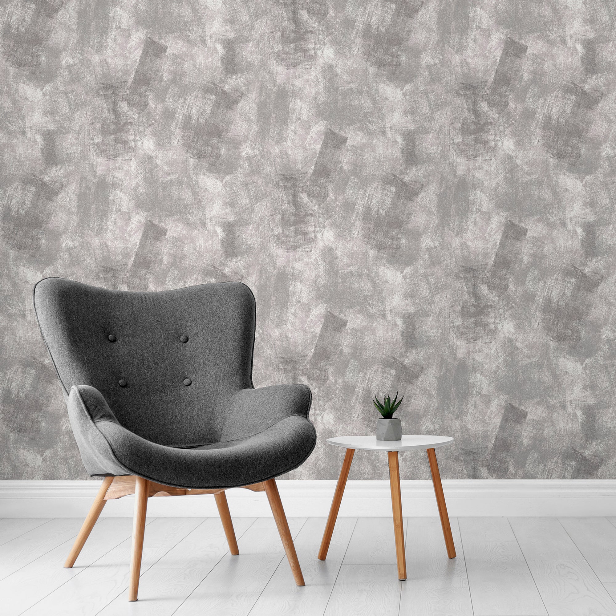 Brushed Strokes Grey Wallpaper image 3