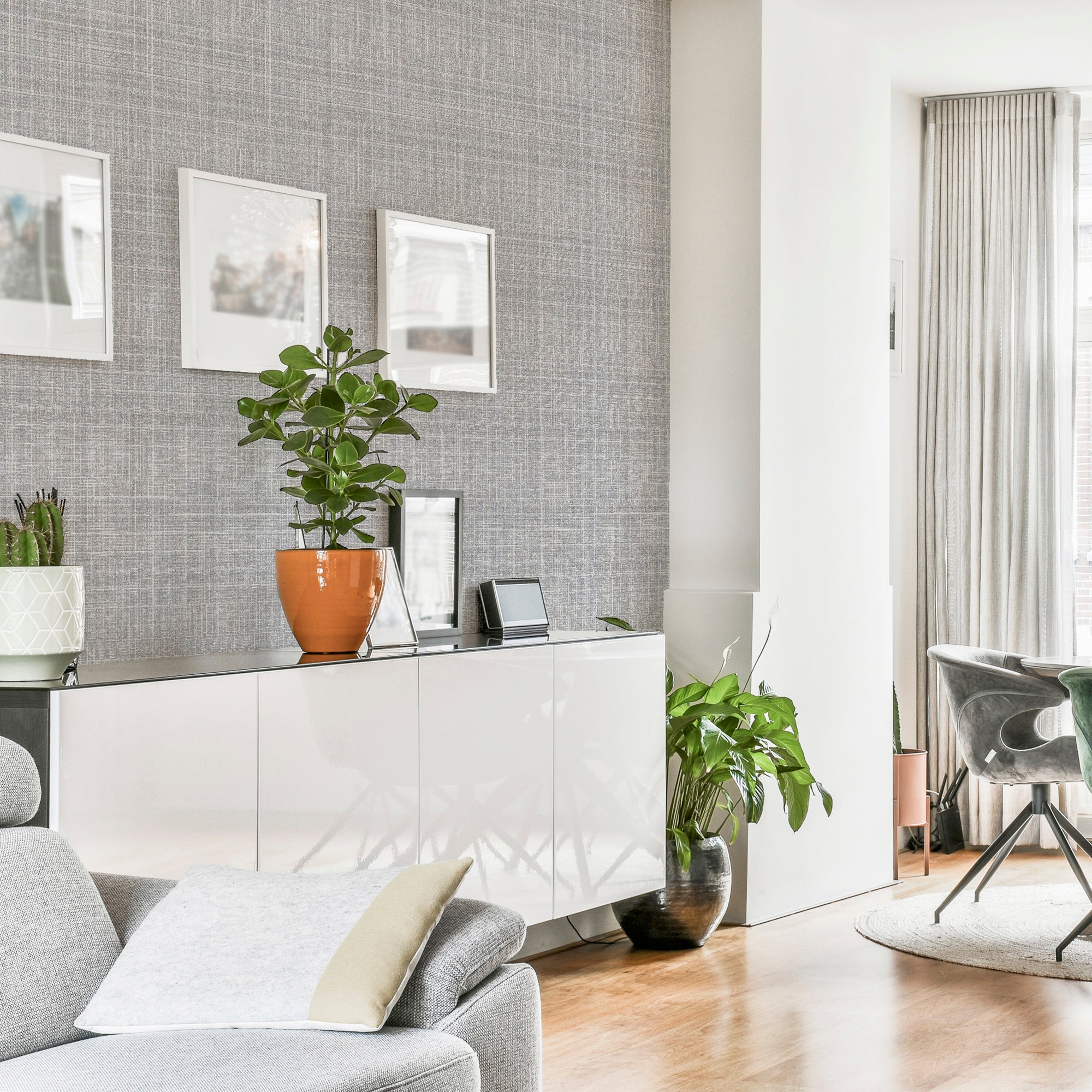 Country Tweed Grey Wallpaper image 4