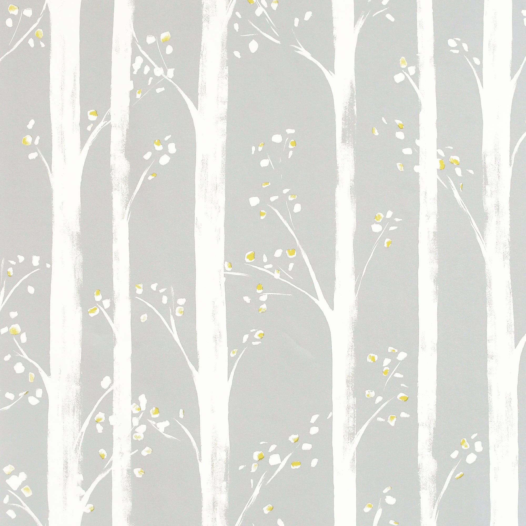 Pretty Trees Ochre/Grey Wallpaper image