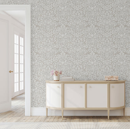 Marinski Damask Soft Gold & Natural Wallpaper image 4