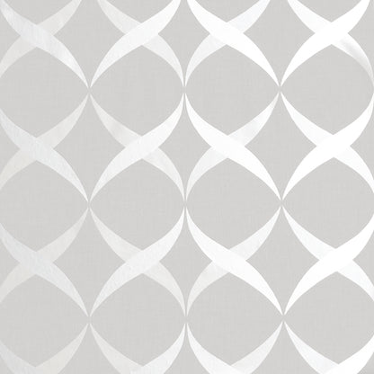 Metallic Ogee Silver Wallpaper image