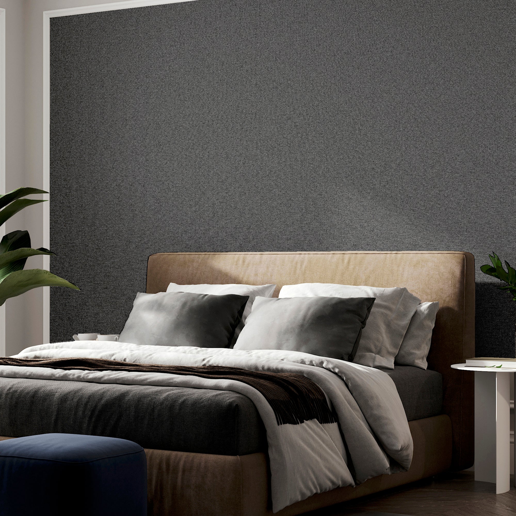 Calico Plain Gunmetal Wallpaper image 4