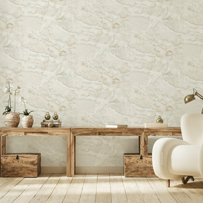 Paros Marble White/Gold Wallpaper image 2