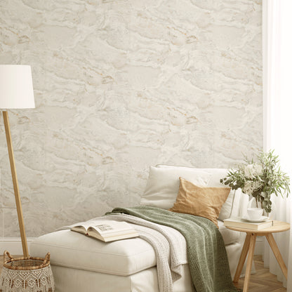 Paros Marble White/Gold Wallpaper image 3