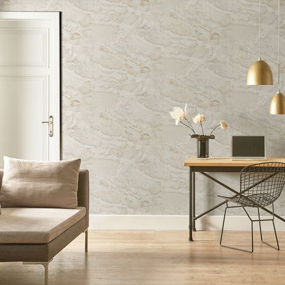 Paros Marble White/Gold Wallpaper image 4