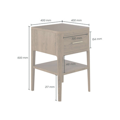 Abberley Bedside | Brown | 1 Drawer