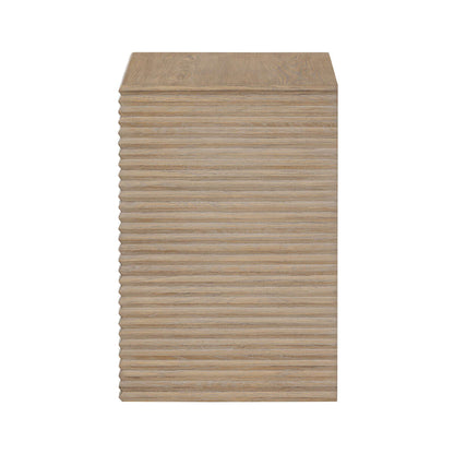 Wickham Ribbed Oak Bedside | 1 Drawer