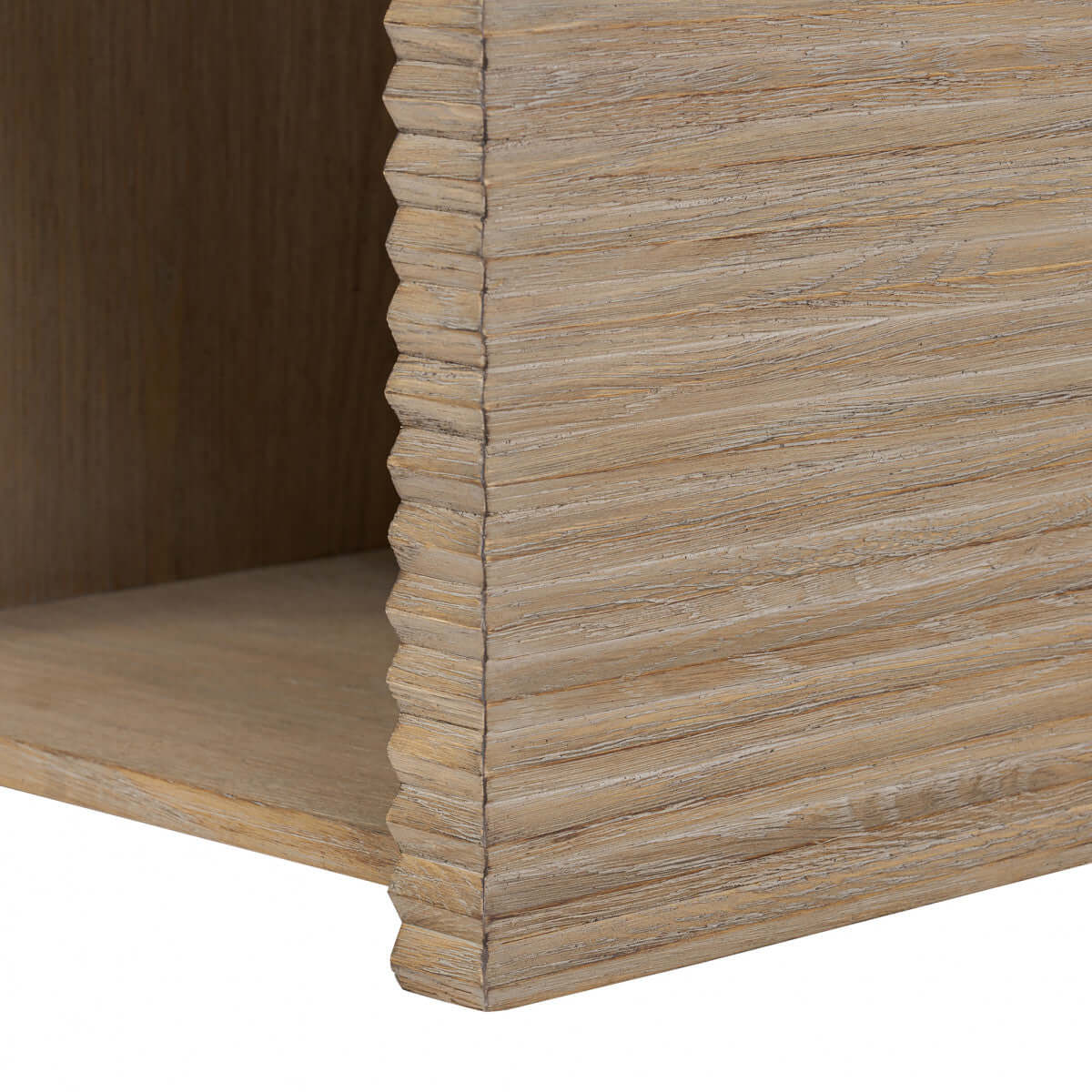 Wickham Ribbed Oak Bedside | 1 Drawer