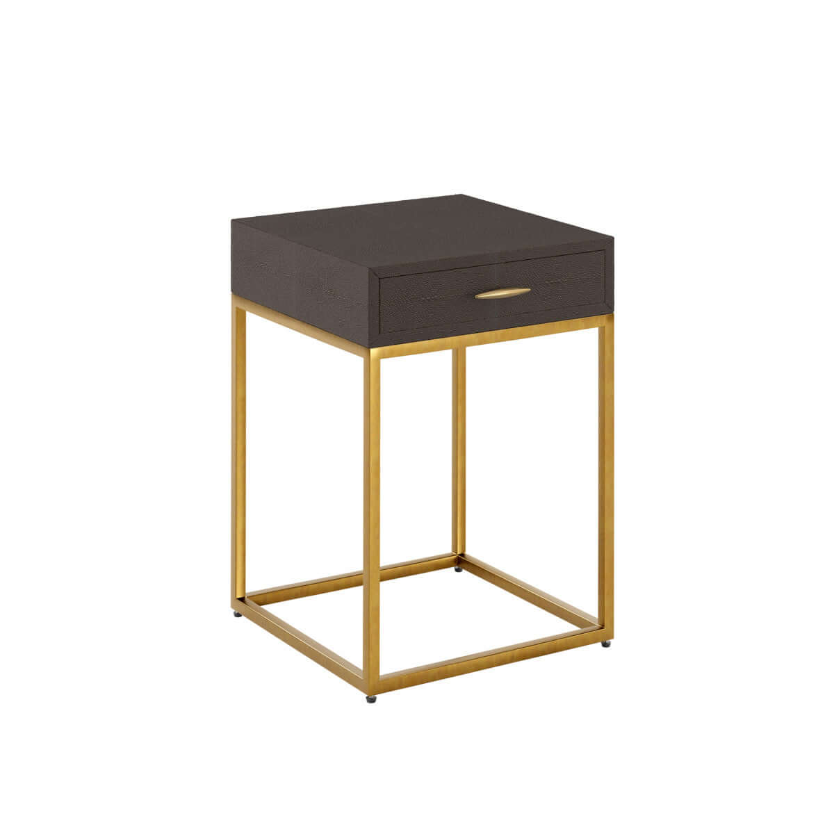 Hampton Bedside | Brown Shagreen