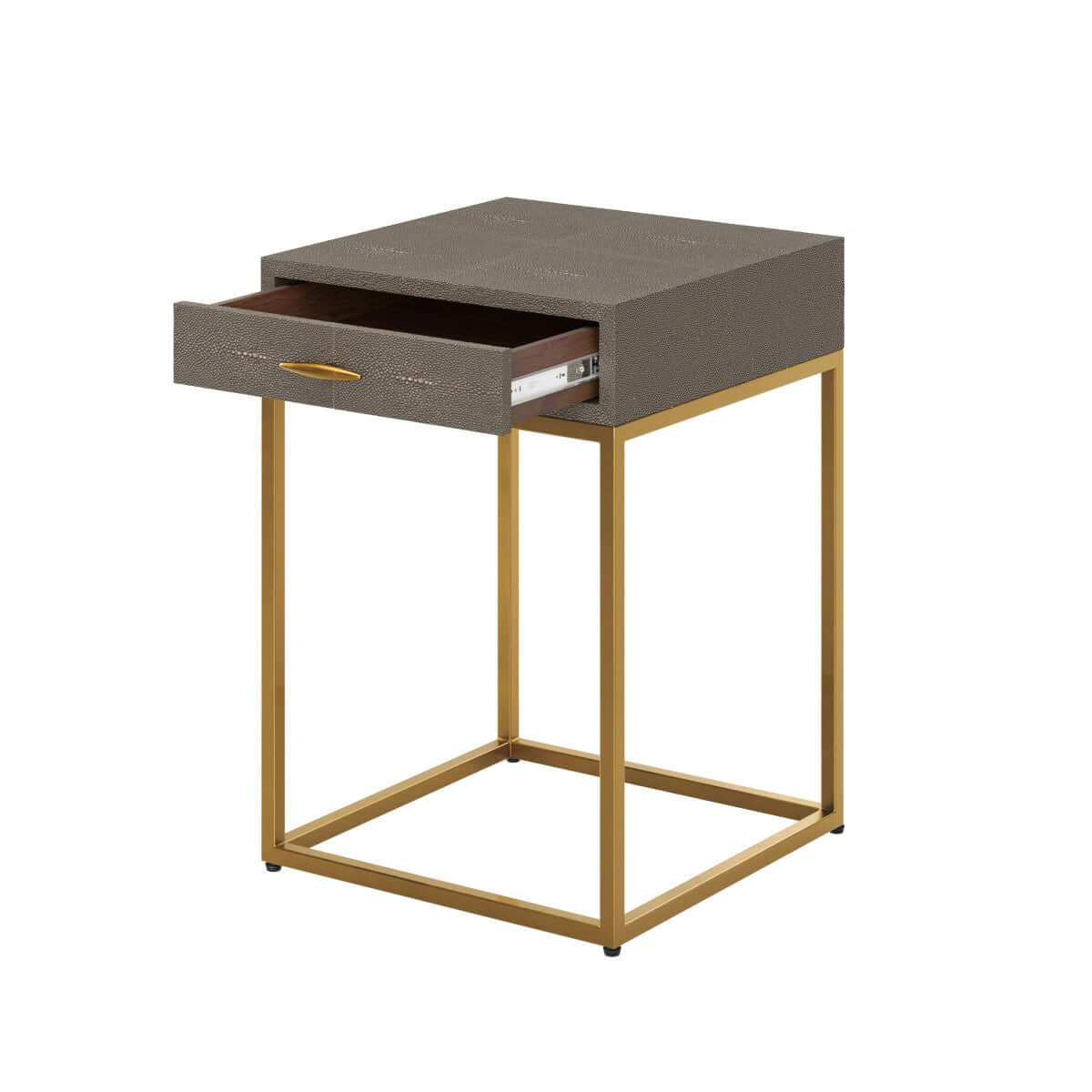Hampton Bedside | Grey Shagreen