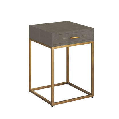 Hampton Bedside | Grey Shagreen