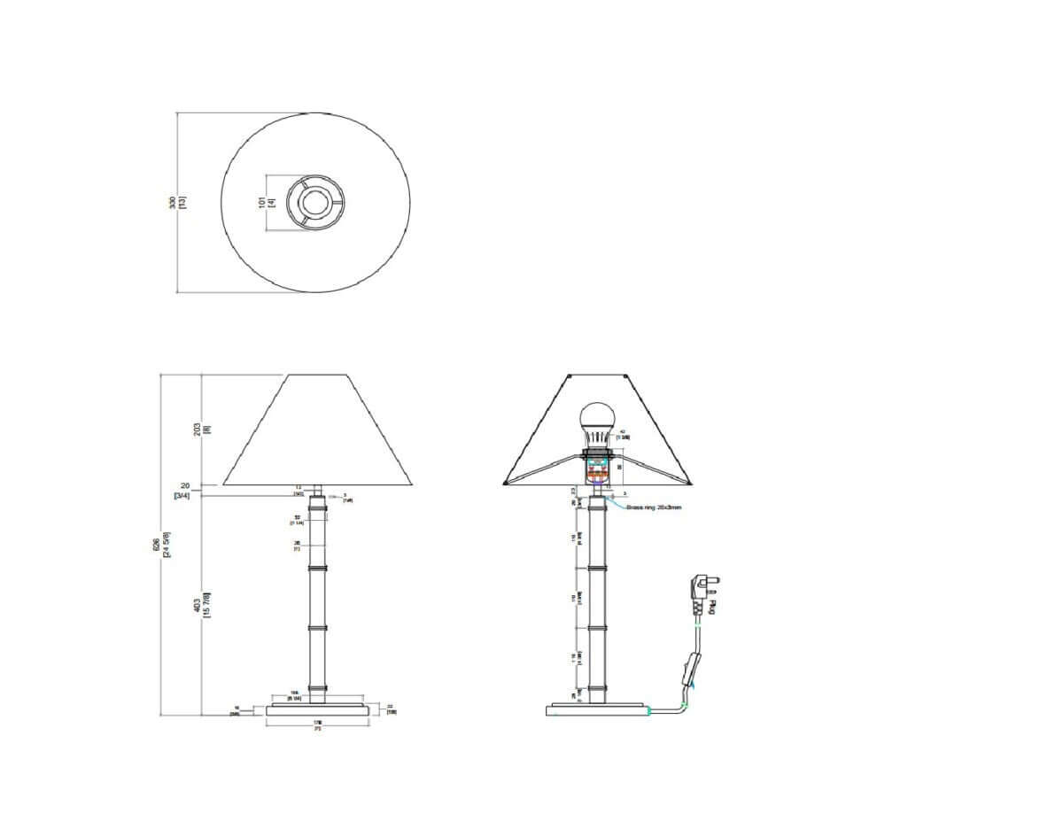 Lamp - Bamboo Gesso