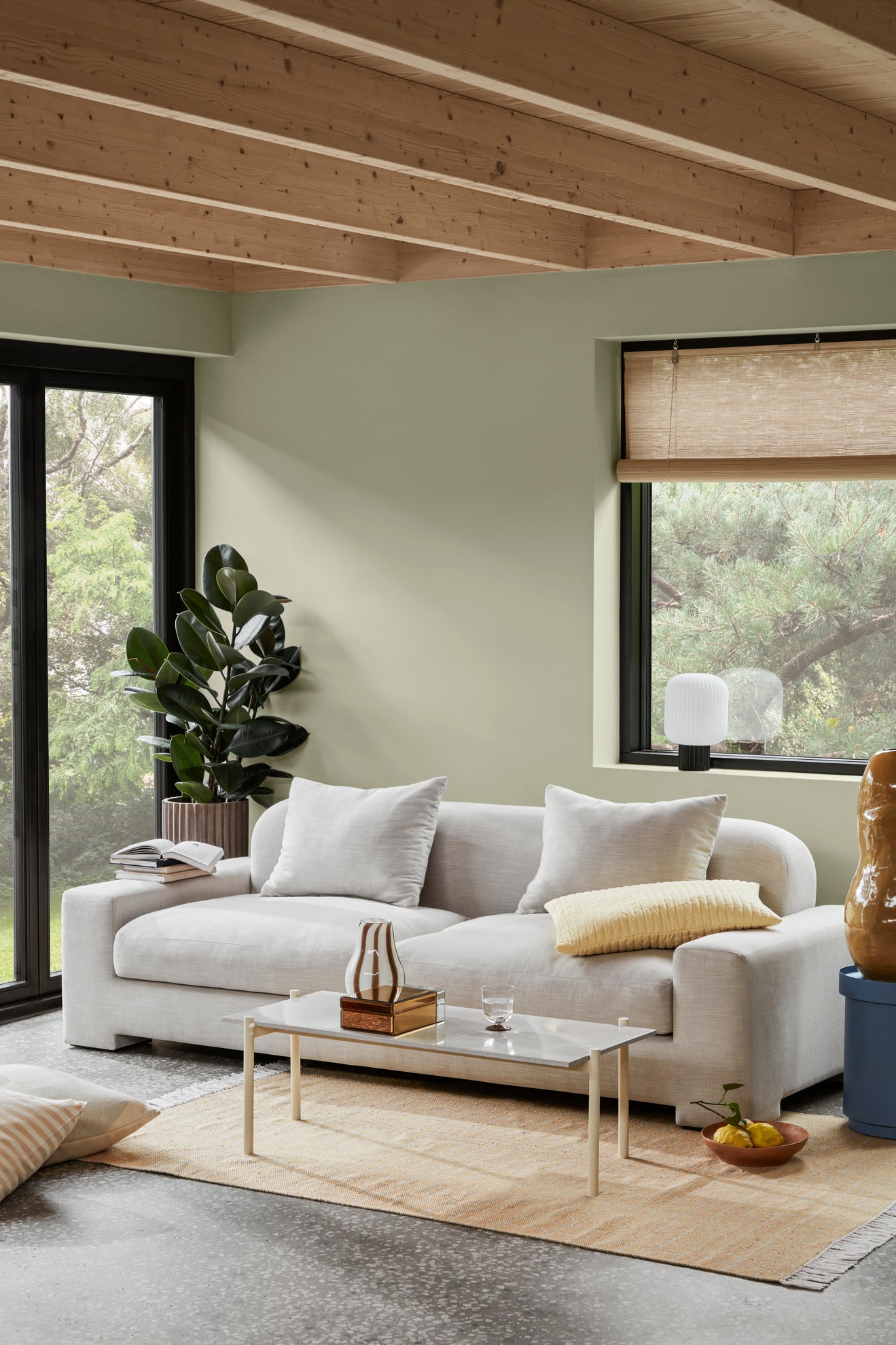 Bay Sofa 3-seater in Green Melange, Luxury Designer Furniture, modern and stylish for high-end home decor, by [Vendor Name].